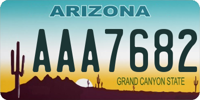 AZ license plate AAA7682