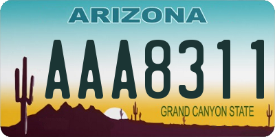 AZ license plate AAA8311