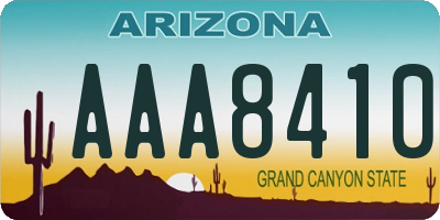 AZ license plate AAA8410