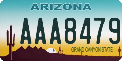 AZ license plate AAA8479