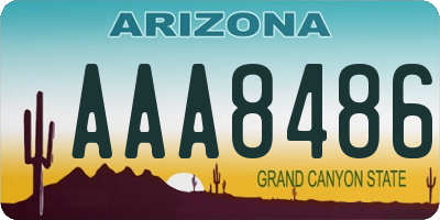 AZ license plate AAA8486