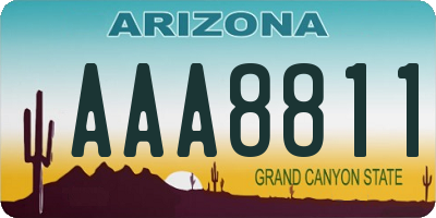 AZ license plate AAA8811