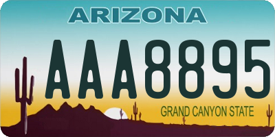 AZ license plate AAA8895