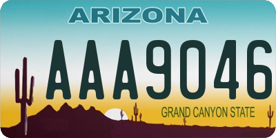 AZ license plate AAA9046