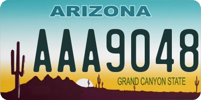 AZ license plate AAA9048