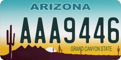 AZ license plate AAA9446