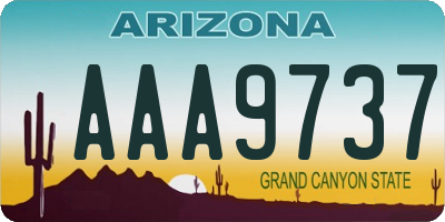 AZ license plate AAA9737