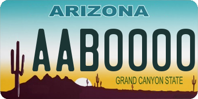 AZ license plate AAB0000