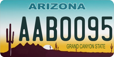 AZ license plate AAB0095