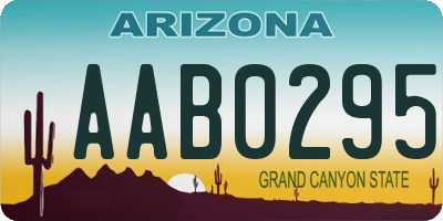 AZ license plate AAB0295