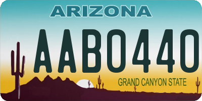 AZ license plate AAB0440