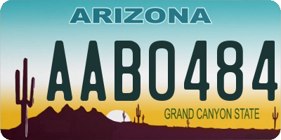 AZ license plate AAB0484