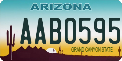 AZ license plate AAB0595