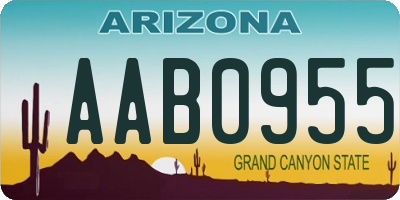 AZ license plate AAB0955