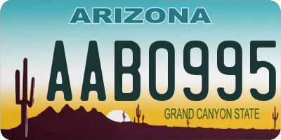 AZ license plate AAB0995