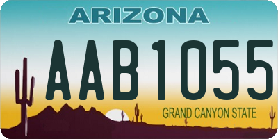 AZ license plate AAB1055