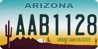 AZ license plate AAB1128