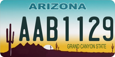 AZ license plate AAB1129