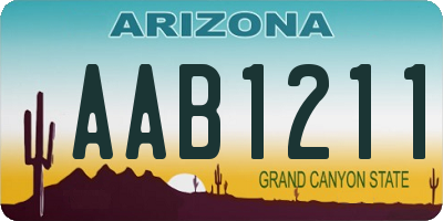 AZ license plate AAB1211