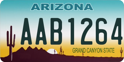 AZ license plate AAB1264