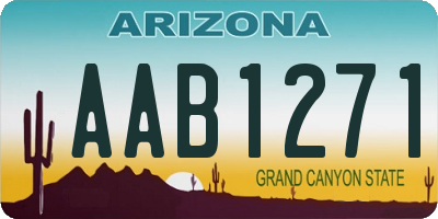 AZ license plate AAB1271