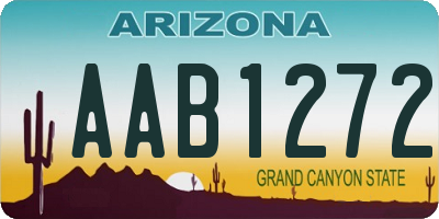 AZ license plate AAB1272