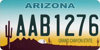 AZ license plate AAB1276