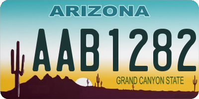 AZ license plate AAB1282