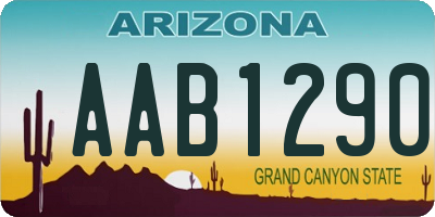 AZ license plate AAB1290