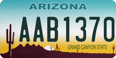 AZ license plate AAB1370