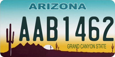 AZ license plate AAB1462
