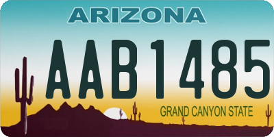 AZ license plate AAB1485