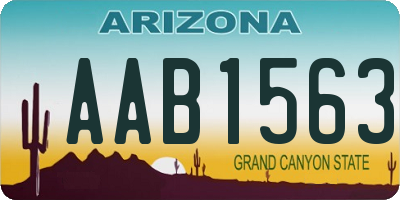 AZ license plate AAB1563