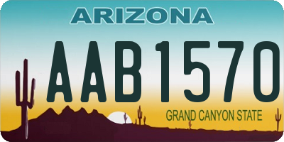 AZ license plate AAB1570