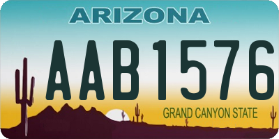 AZ license plate AAB1576