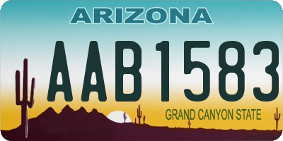 AZ license plate AAB1583