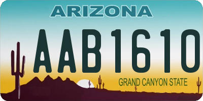 AZ license plate AAB1610