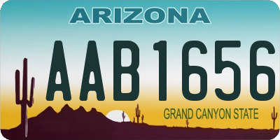 AZ license plate AAB1656