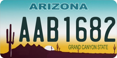 AZ license plate AAB1682