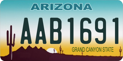 AZ license plate AAB1691