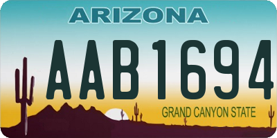AZ license plate AAB1694