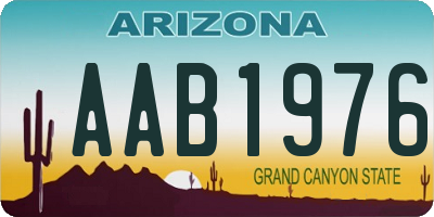 AZ license plate AAB1976