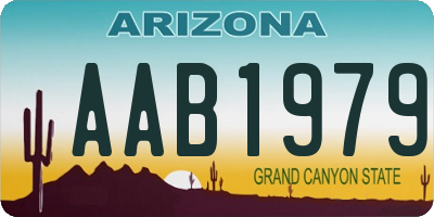 AZ license plate AAB1979