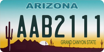 AZ license plate AAB2111