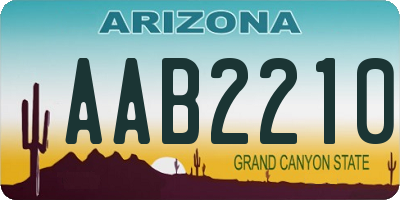 AZ license plate AAB2210