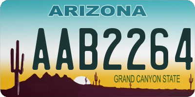 AZ license plate AAB2264