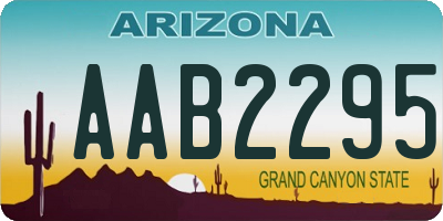 AZ license plate AAB2295