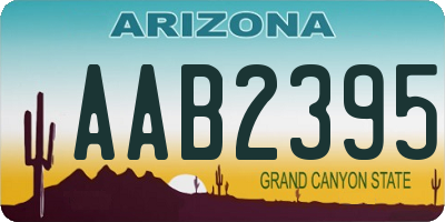 AZ license plate AAB2395