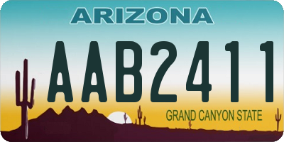 AZ license plate AAB2411