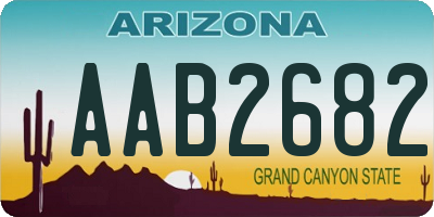 AZ license plate AAB2682